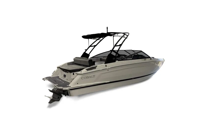 Slide: The Image of 2026 Cobalt R4 boat with sleek design and modern features. - 5