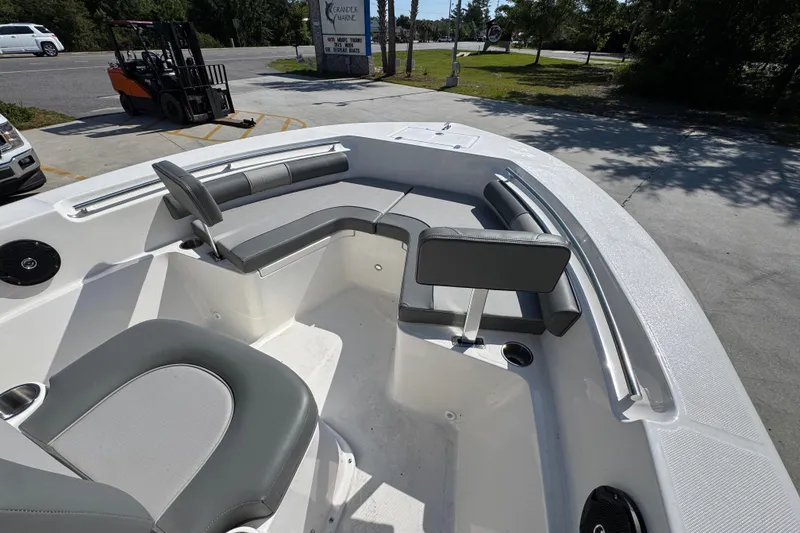 Slide: The Image of 2027 Sea Born LX21 Center Console boat with spacious seating and modern design. - 15