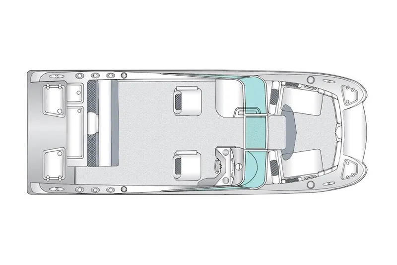 Slide: The Image of Manufacturer Provided Image: Top view of 2020 Twin Vee 240 DC GF boat layout. - 8