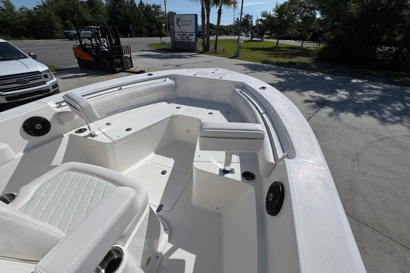 Slide: The Image of 2027 Sea Born LX22 Center Console boat with spacious seating and modern design. - 16