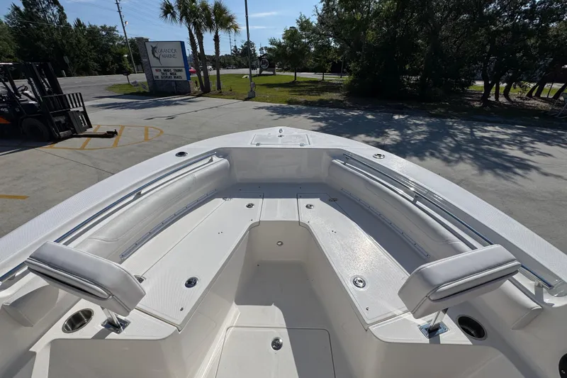 Slide: The Image of 2027 Sea Born LX22 Center Console boat with spacious seating and sleek design. - 17