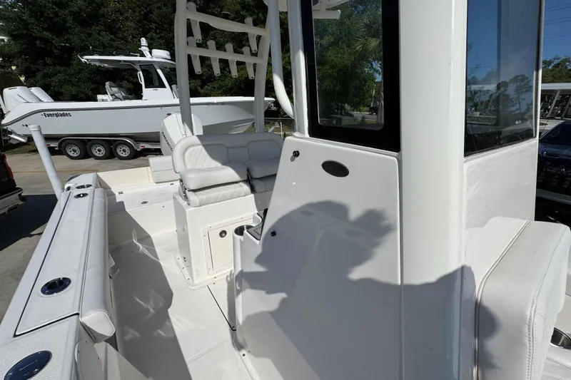 Slide: The Image of 2027 Sea Born LX22 Center Console boat interior with seating and console details. - 23