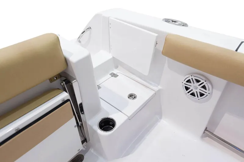 Slide: The Image of Manufacturer Provided Image: 2021 Sportsman Open 232 Center Console boat interior with seating and storage. - 17