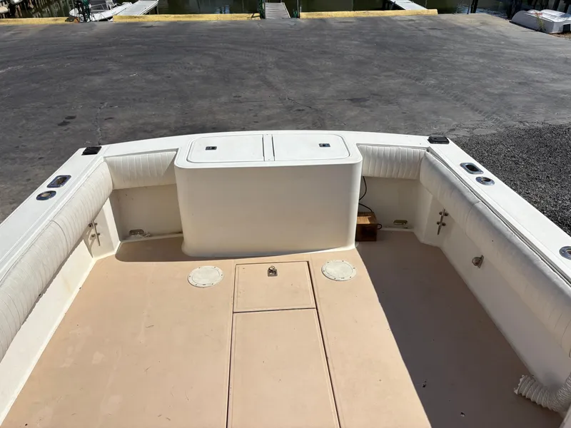 Slide: The Image of Interior view of a 1996 Carolina Classic 25 Express boat. - 13