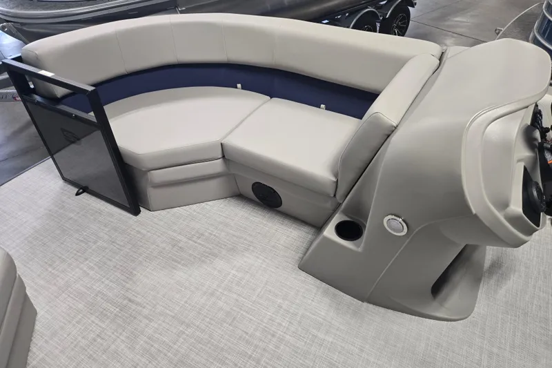 Slide: The Image of Luxurious seating area on a 2026 Dockside 22DQ275 boat, featuring modern design. - 8