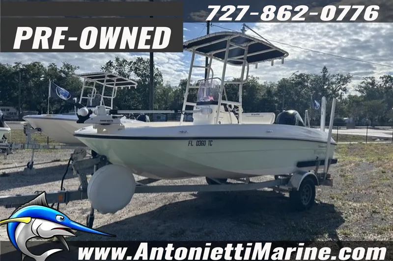The Image of Pre-owned 2022 Bayliner Trophy T18Bay boat on trailer at Antonietti Marine. - 0