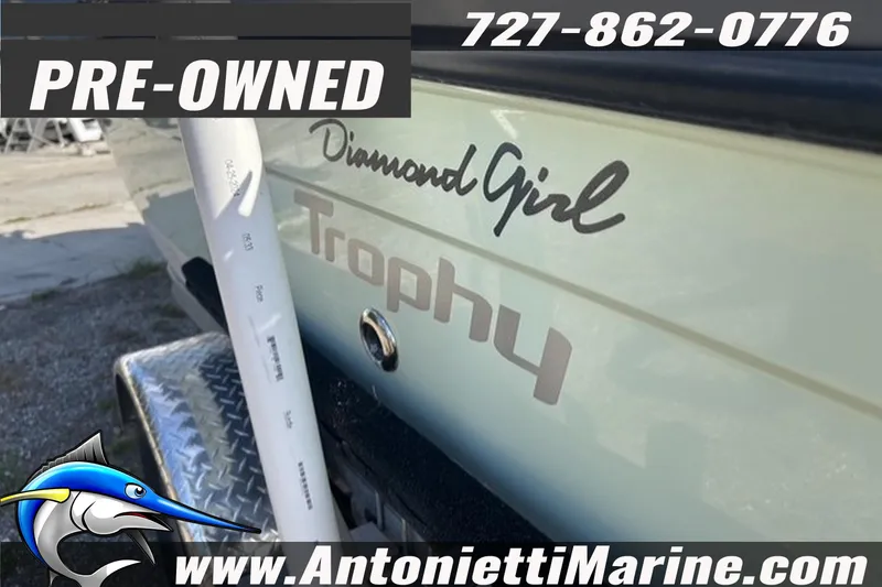 Slide: The Image of Pre-owned 2022 Bayliner Trophy T18Bay boat, labeled "Diamond Girl," for sale at Antonietti Marine. - 12