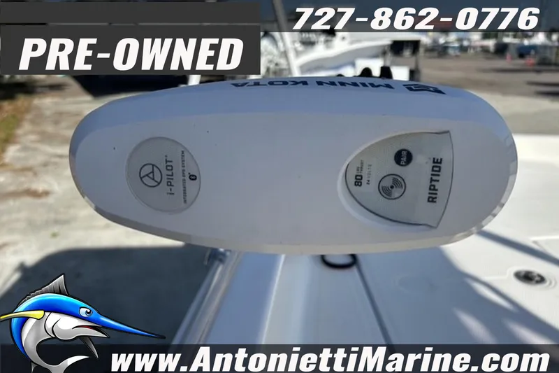Slide: The Image of Pre-owned 2022 Bayliner Trophy T18Bay with Minn Kota Riptide motor, contact Antonietti Marine. - 19