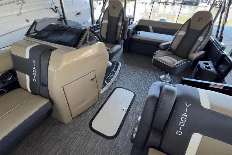 Slide: The Image of 2026 Viaggio Z24U boat interior with luxurious seating and modern design. - 13