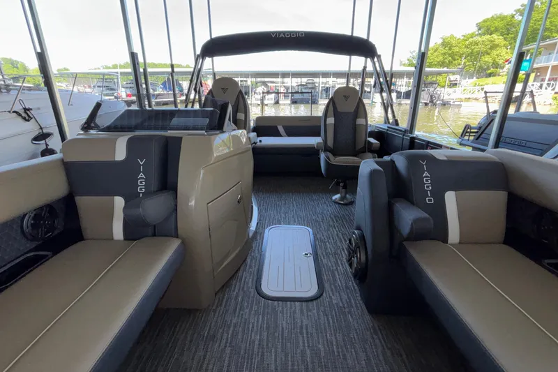 Slide: The Image of Luxurious 2026 Viaggio Z24U boat interior with plush seating and modern design. - 41