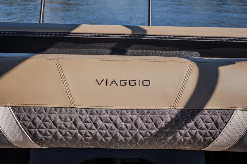 Slide: The Image of 2026 Viaggio Z24S boat seat with elegant stitching and branding. - 45