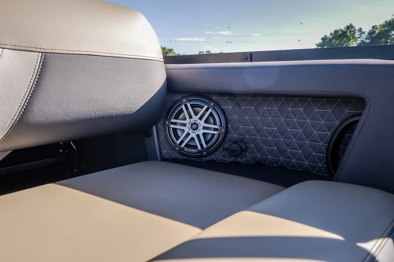 Slide: The Image of Interior of 2026 Viaggio Z24S featuring premium seating and integrated speaker system. - 46