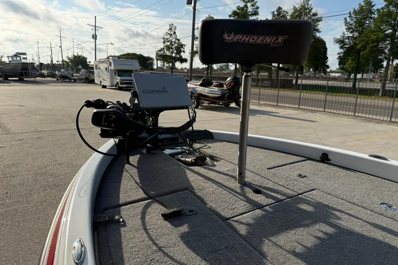 Slide: The Image of 2019 Phoenix 819 Pro boat with Garmin navigation system on deck. - 11