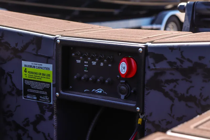 Slide: The Image of Control panel of 2026 Gator Tail 17/50 MID DECK SAVAGE SERIES boat. - 13