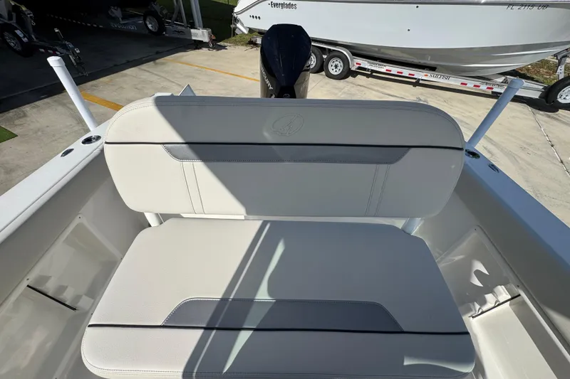 Slide: The Image of 2026 Sailfish 232 CC boat seat with sleek design and comfortable cushioning. - 25