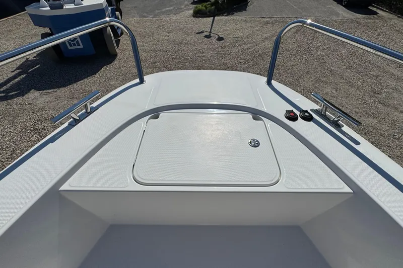 Slide: The Image of Front deck of Nimbus Commuter 11 boat, year 2025. - 45