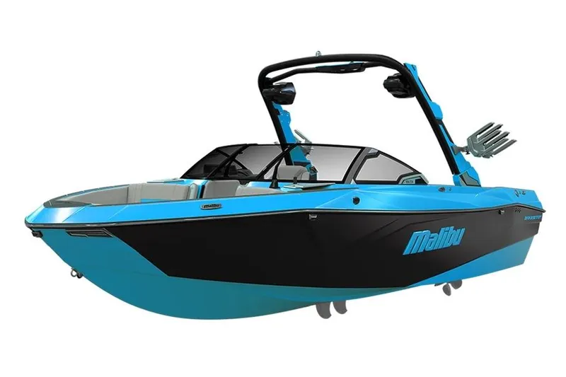Slide: The Image of Manufacturer Provided Image: 2026 Malibu Wakesetter 23 LSV boat in blue and black, side view. - 8