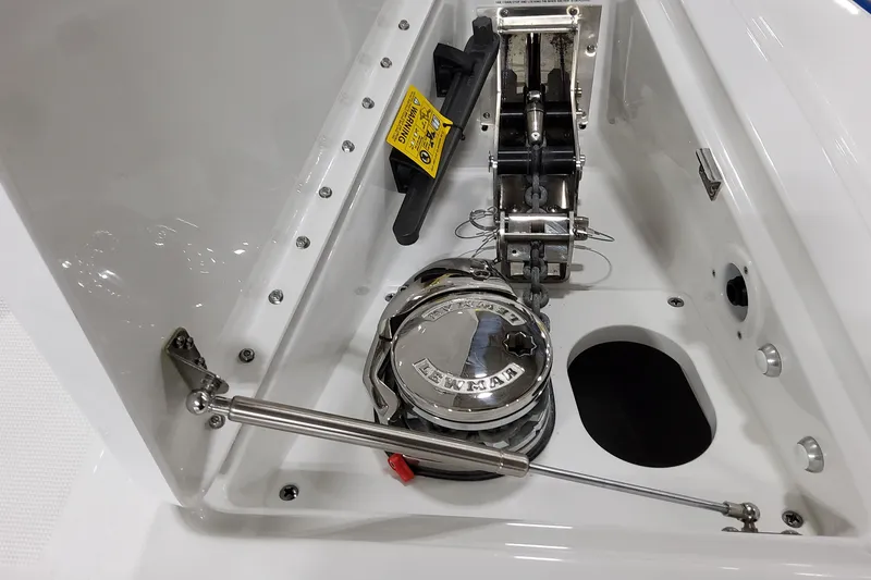 Slide: The Image of Anchor compartment of 2027 Formula 330 Crossover Bowrider OB with windlass system. - 26