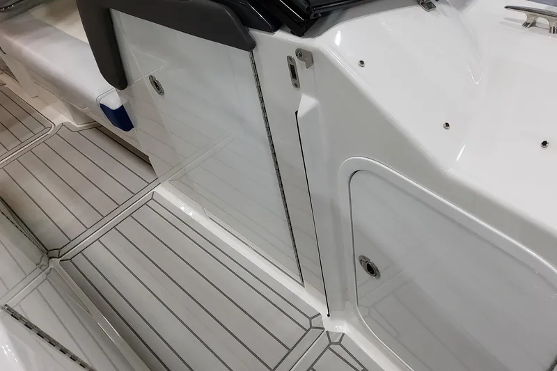 Slide: The Image of 2027 Formula 330 Crossover Bowrider OB interior with sleek white finish and modern design. - 39
