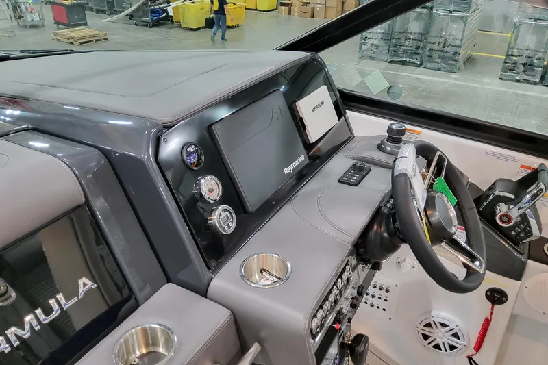 Slide: The Image of 2027 Formula 330 Crossover Bowrider OB dashboard with advanced navigation and control systems. - 63