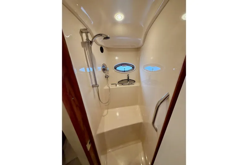 Slide: The Image of Luxurious shower area in 2006 Sea Ray 38 Sundancer yacht. - 33