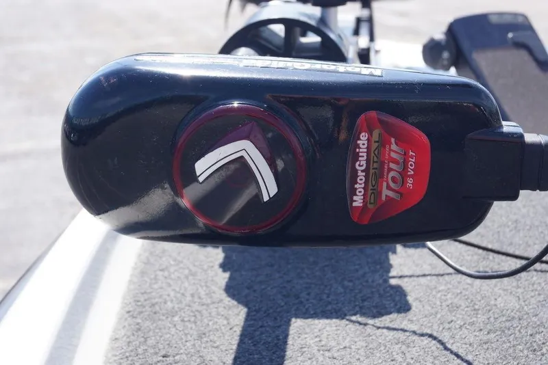 Slide: The Image of MotorGuide Digital Tour 36V motor on 2011 Bass Cat Pantera II boat. - 9