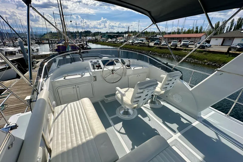 Slide: The Image of 2024 Helmsman 38E - Flybridge Helm, Companion Seating - 13