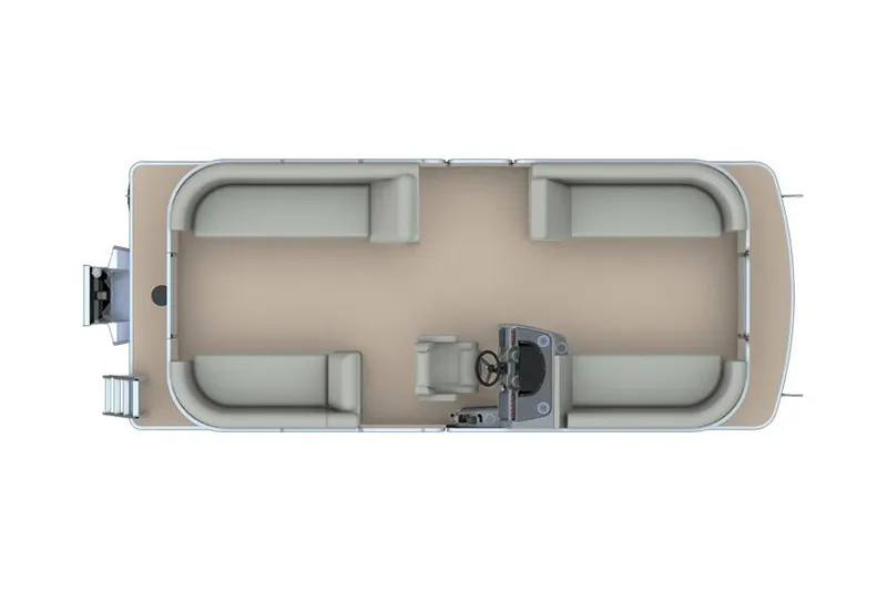 Slide: The Image of Manufacturer Provided Image: Top view of 2022 Godfrey SWEETWATER 2286 SB pontoon boat layout. - 11