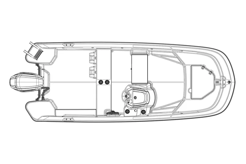 Slide: The Image of Manufacturer Provided Image: Top view schematic of a 2019 Boston Whaler 160 Super Sport boat. - 9