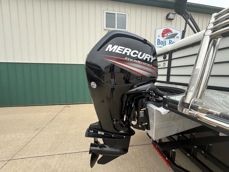 Slide: The Image of Mercury FourStroke outboard motor on South Bay 500 Series boat, 2017. - 2