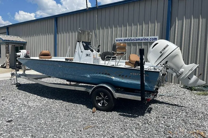 Slide: The Image of 2026 Xpress H20B Bay boat with Yamaha engine on trailer at Andalusia Marine. - 3