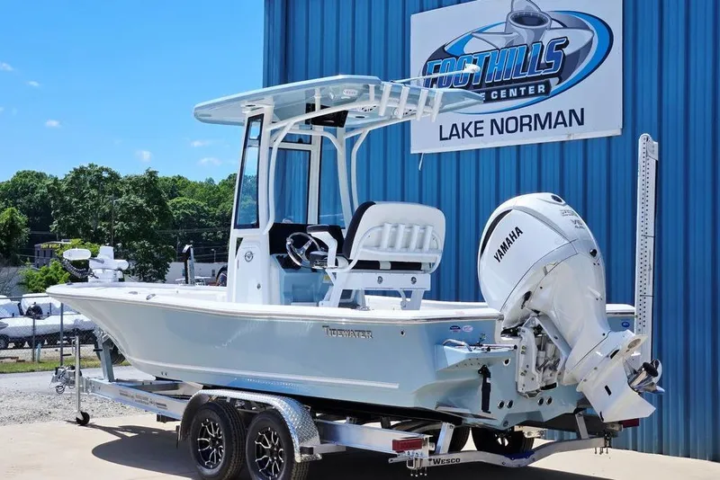 Slide: The Image of 2026 Tidewater 2210 Carolina Bay boat on trailer at Foothills Center, Lake Norman. - 4