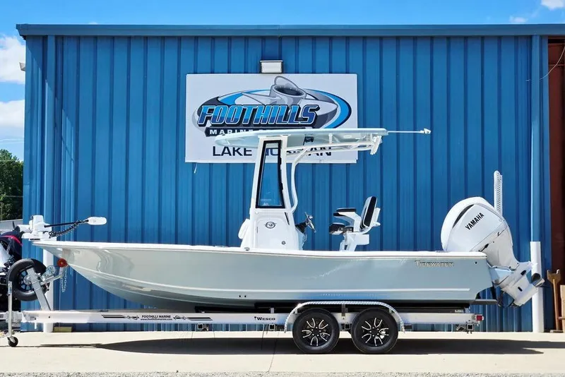 Slide: The Image of 2026 Tidewater 2210 Carolina Bay boat on trailer at Foothills Marine dealership. - 53