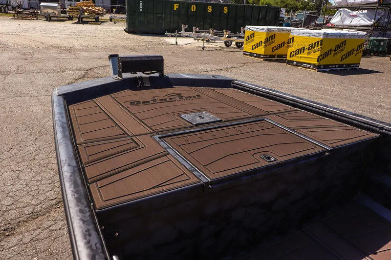 Slide: The Image of 2026 Gator Tail 18/60 Extreme Series boat with custom deck in an outdoor setting. - 9