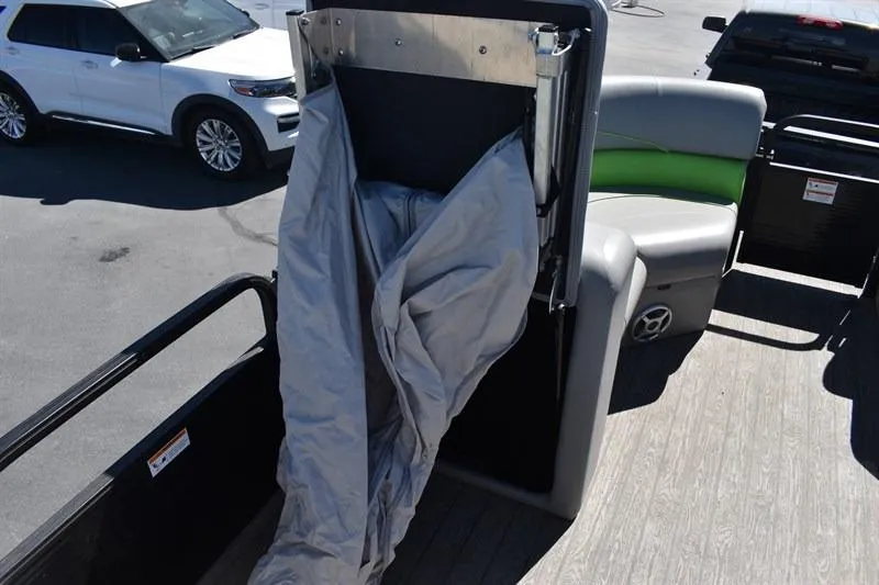 Slide: The Image of 2022 Lowe SF 212 Sport Fish boat with a fold-out privacy curtain. - 17