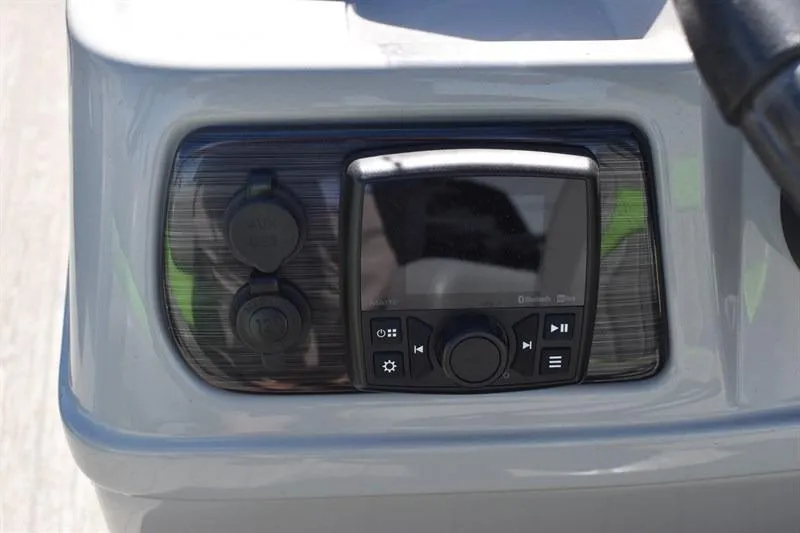 Slide: The Image of Control panel of 2022 Lowe SF 212 Sport Fish boat with display and buttons. - 24