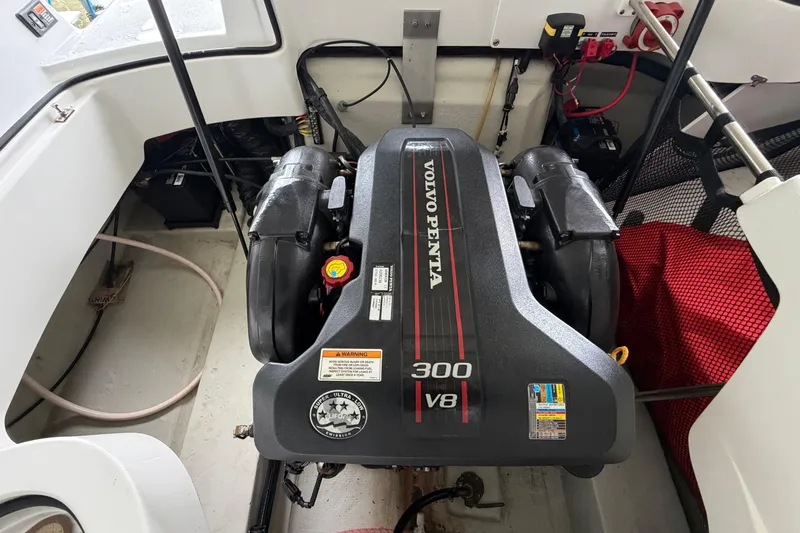 Slide: The Image of Volvo Penta 300 V8 engine in 2012 Cobalt 242 boat, detailed view. - 35