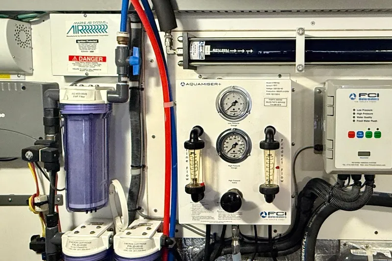 Slide: The Image of Marine water filtration system on a 2007 Navigator 44 Classic yacht. - 38