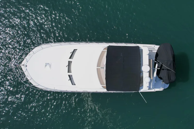 Slide: The Image of Aerial view of 2007 Navigator 44 Classic yacht on shimmering water. - 5