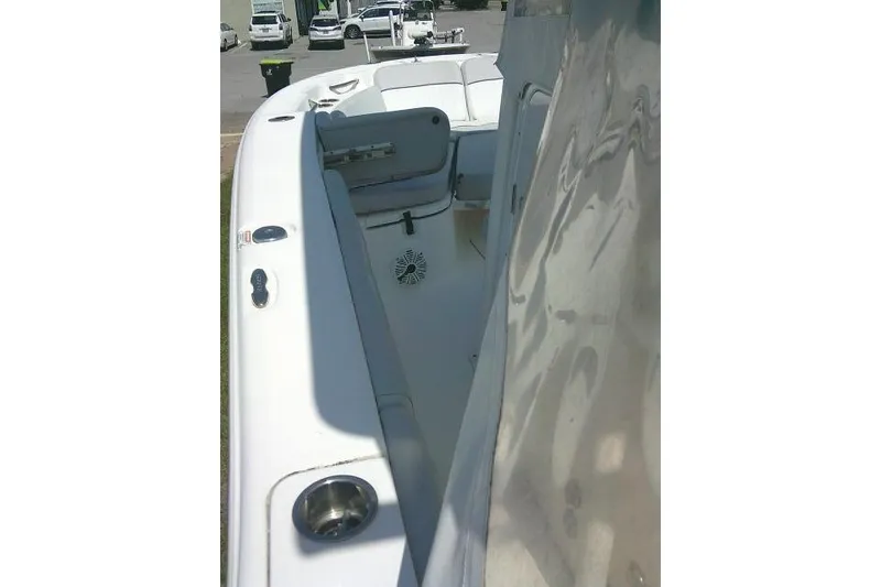 Slide: The Image of 2019 Sea Fox 248 Commander boat interior, showcasing seating and deck features. - 60