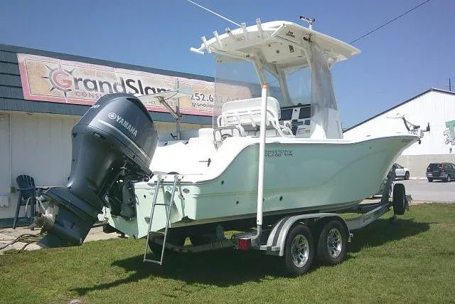Slide: The Image of 2019 Sea Fox 248 Commander boat on trailer with Yamaha outboard motor. - 7