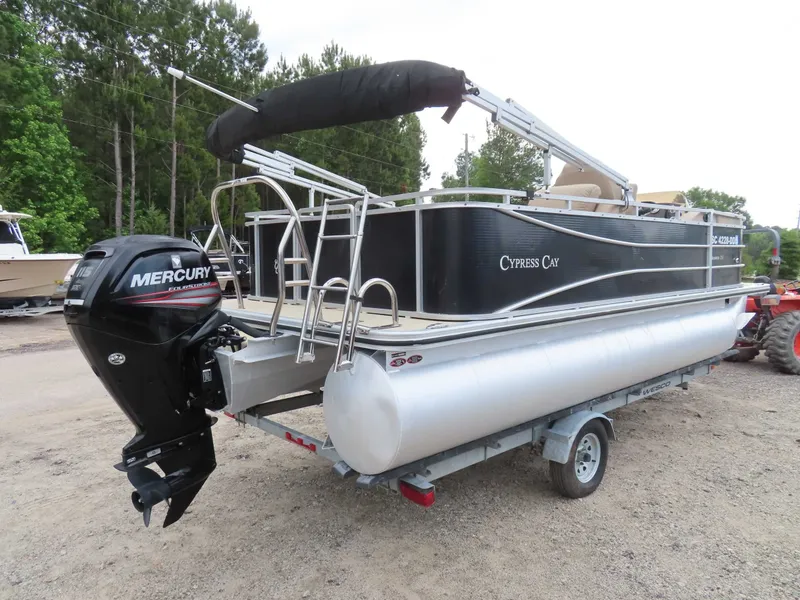 Slide: The Image of 2016 Cypress Cay SeaBreeze 210 Pontoon with Mercury outboard motor. - 3