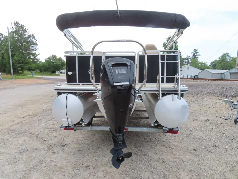 Slide: The Image of 2016 Cypress Cay SeaBreeze 210 Pontoon with outboard motor. - 4