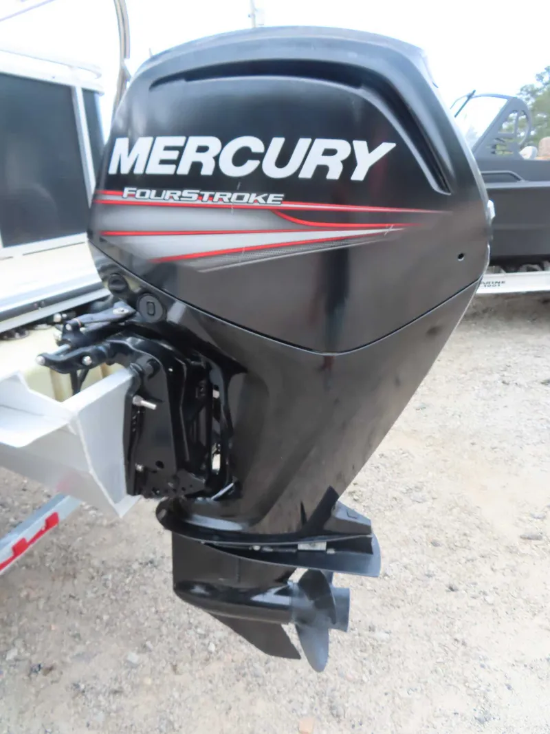 Slide: The Image of 2016 Mercury FourStroke outboard motor on pontoon boat. - 6