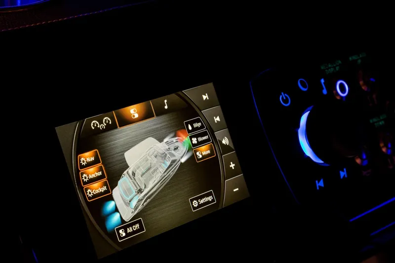 Slide: The Image of Touchscreen control panel of Sea Ray SLX 310 boat, 2016 model. - 20