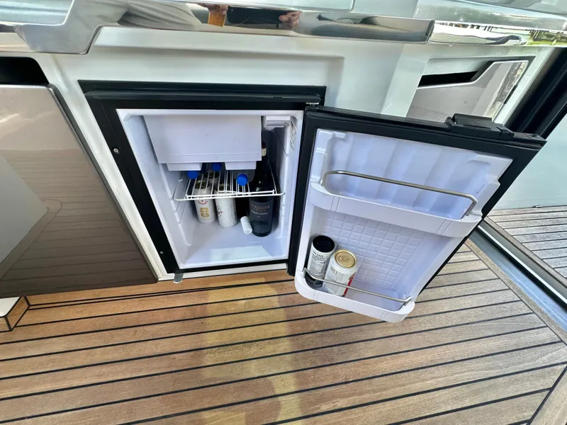 Slide: The Image of Open fridge on Galeon 485 HTS yacht, 2019 model. - 20