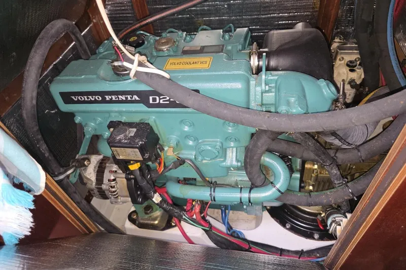 Slide: The Image of Volvo Penta D2-55 engine in a 2003 Bavaria 44 sailboat, showcasing marine engineering. - 30