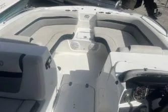 Slide: The Image of 2022 Hurricane SunDeck Sport 192 RL OB boat interior with spacious seating and modern design. - 8