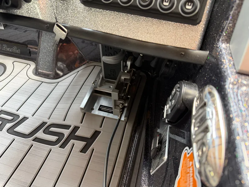 Slide: The Image of Interior of 2026 Bass Cat Cougar FTD SP with controls. - 14
