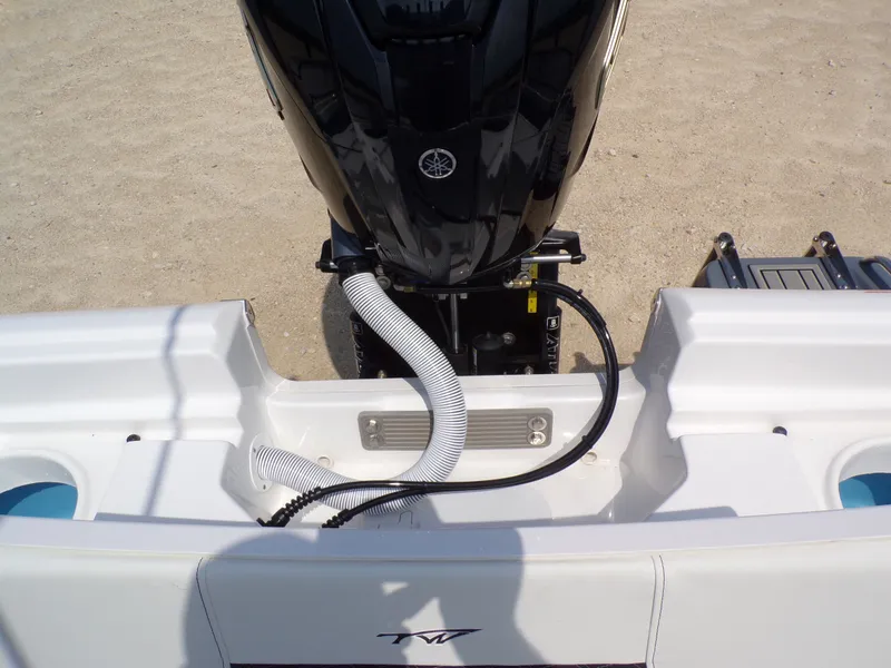 Slide: The Image of Rear view of 2026 Tidewater 2210 Carolina Bay boat engine. - 42
